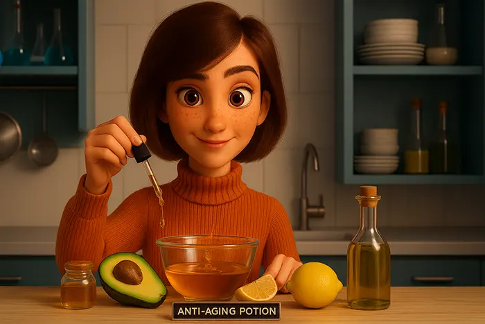 Prírodný lektvar proti starnutiu na prevenciu vrások